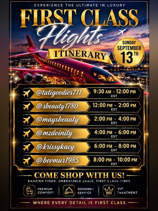 Other - 1st Class flights will be flying out on Sundays🚨🚨🚨1st or 3rd Sunday is back